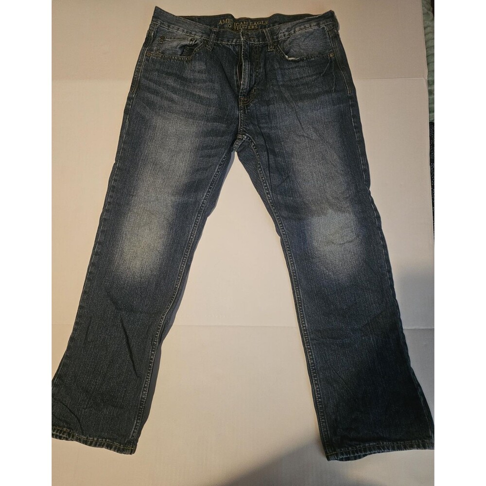 American Eagle Outfitters Mens Jeans 34x30 Straight Leg 100% Cotton Blue Denim
